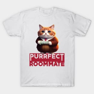 Just a Purrfect Roommate Cat T-Shirt